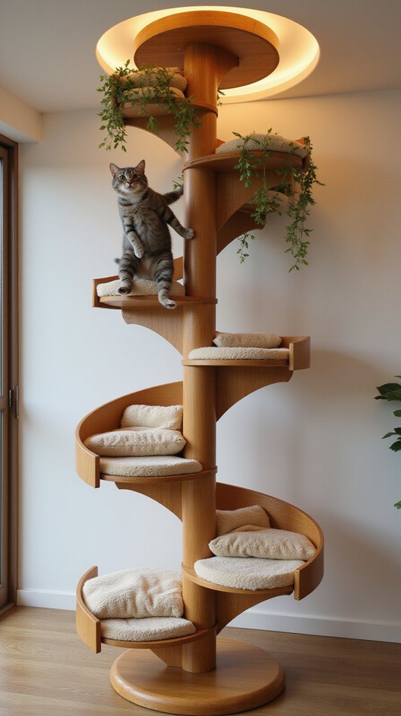 stylish functional cat tower