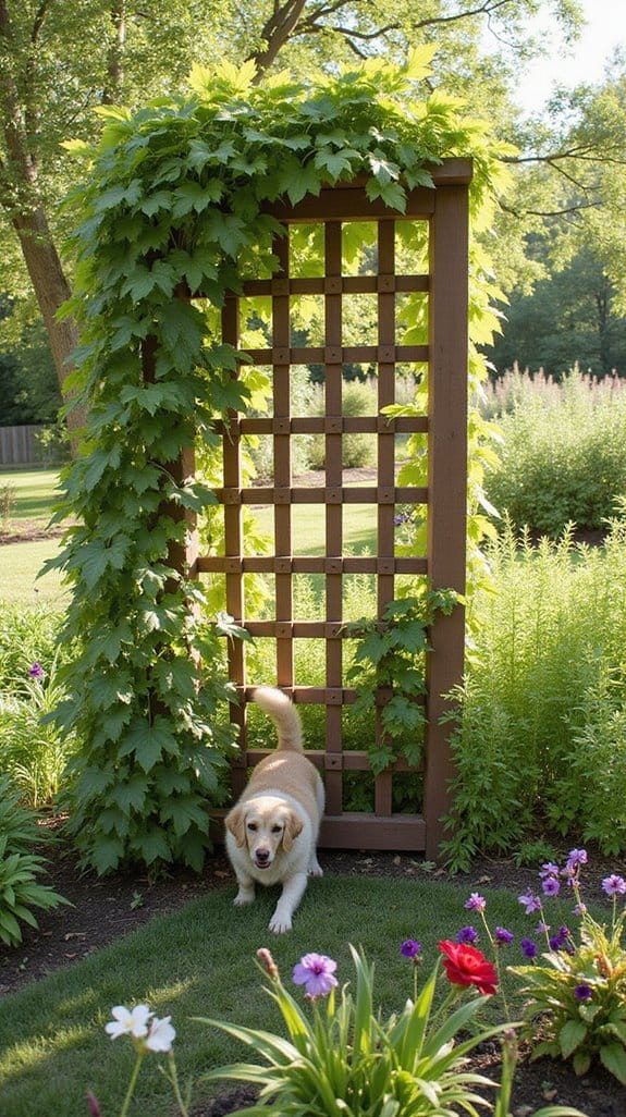 stylish functional garden trellis