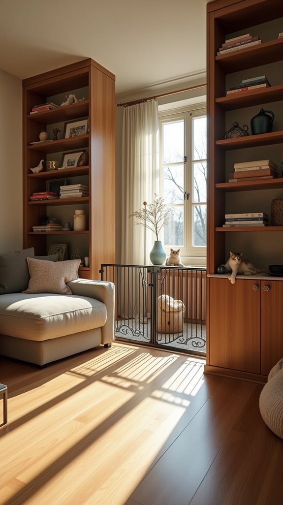 stylish hidden pet gates