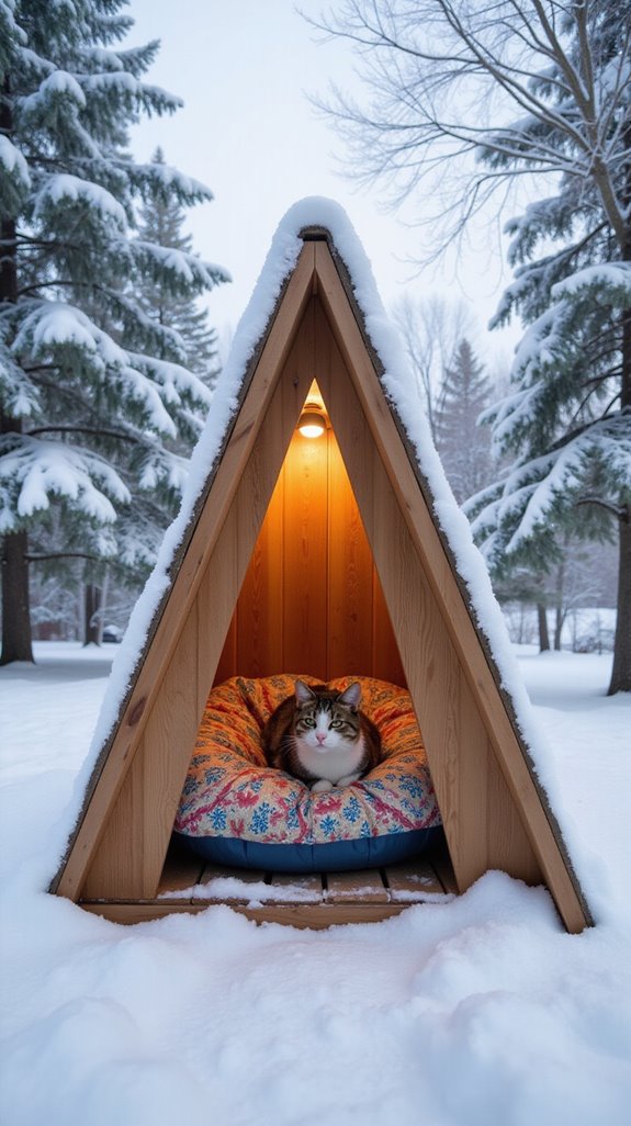 stylish insulated cat shelter