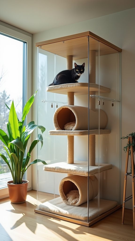 stylish interactive cat playhouse