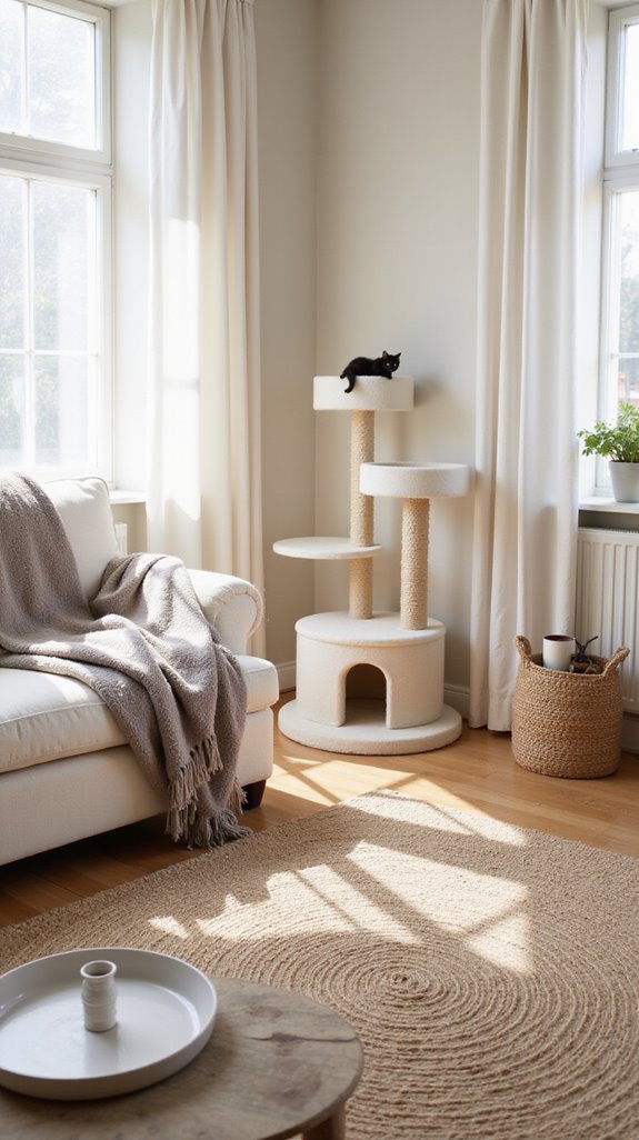 stylish neutral cat accessories