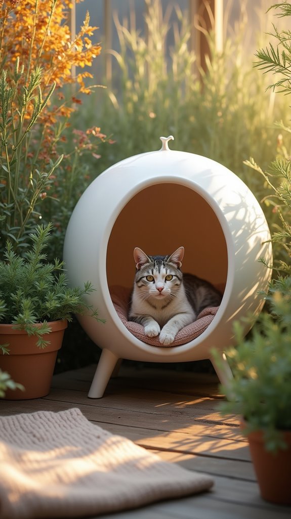 stylish outdoor cat haven
