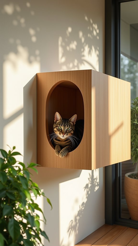 stylish space saving cat house