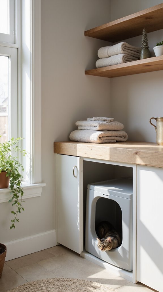 stylish space saving litter box