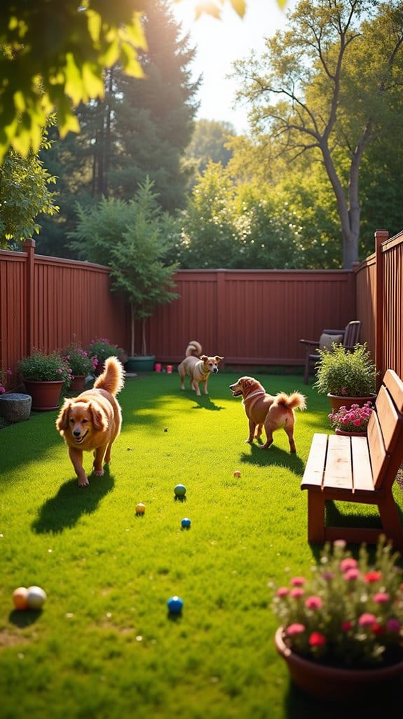stylish wooden dog fencing