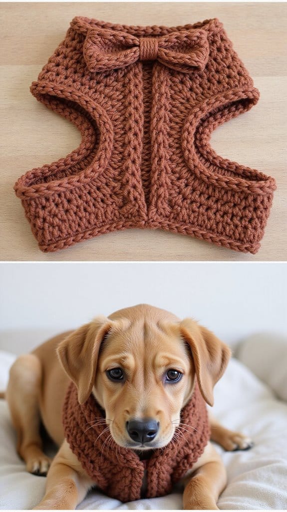 textured stylish dog harness