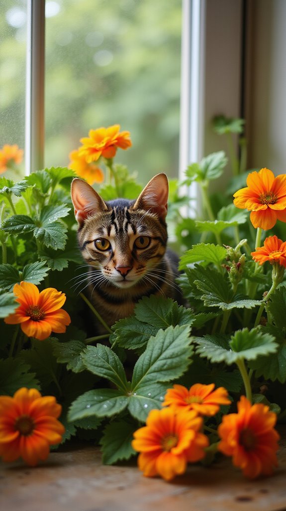 vibrant edible cat friendly flowers