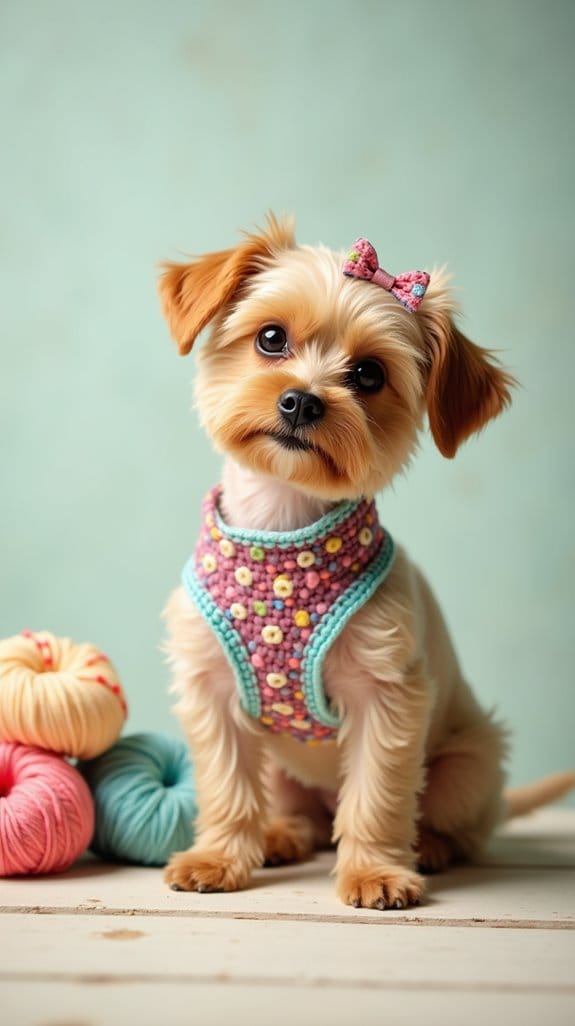vibrant polka dot harness