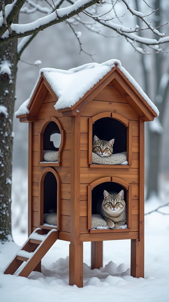 weatherproof elevated cat house