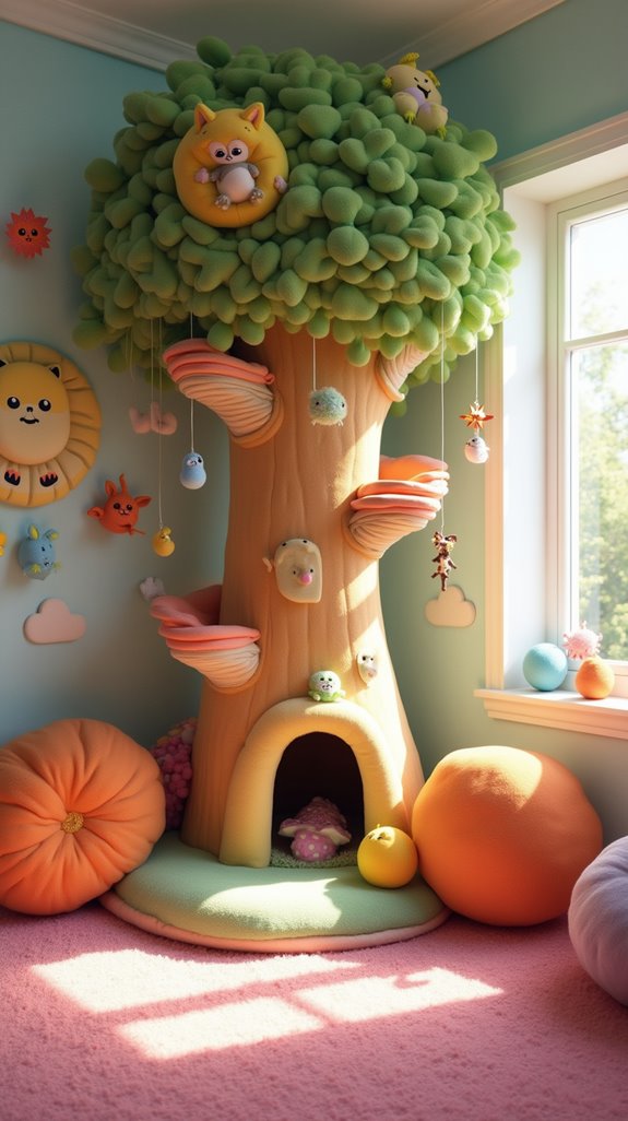 whimsical feline play area