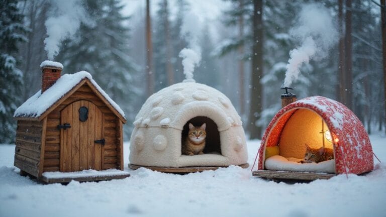 winter ready insulated cat houses