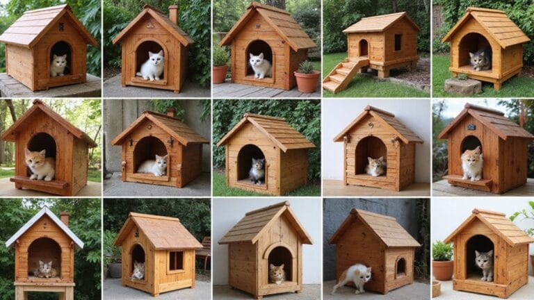 wooden cat house designs