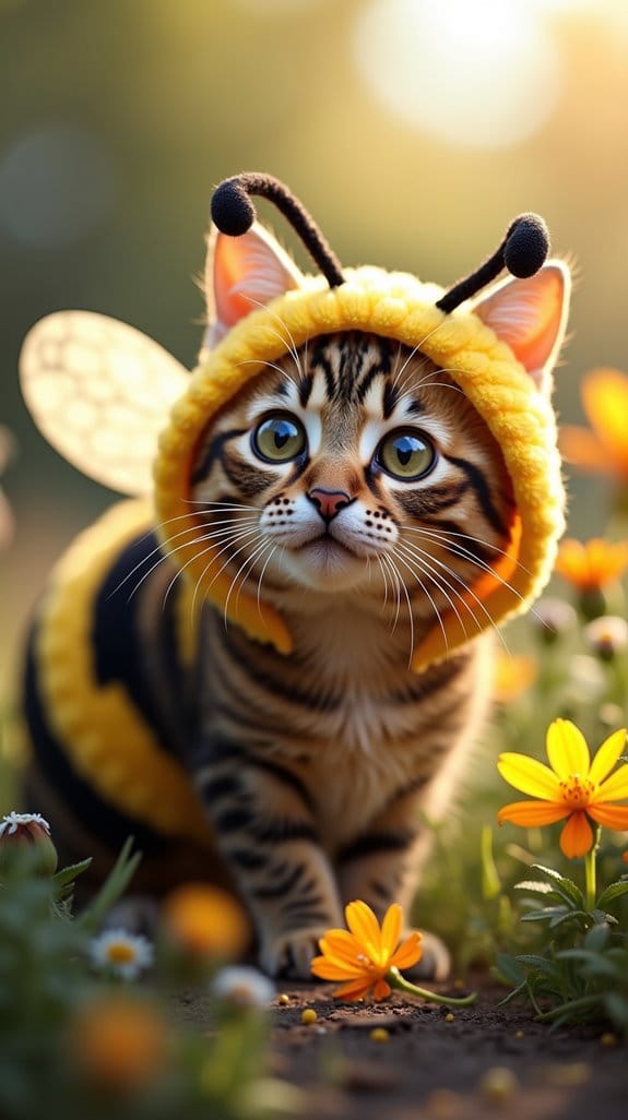 adorable bumblebee cat costume