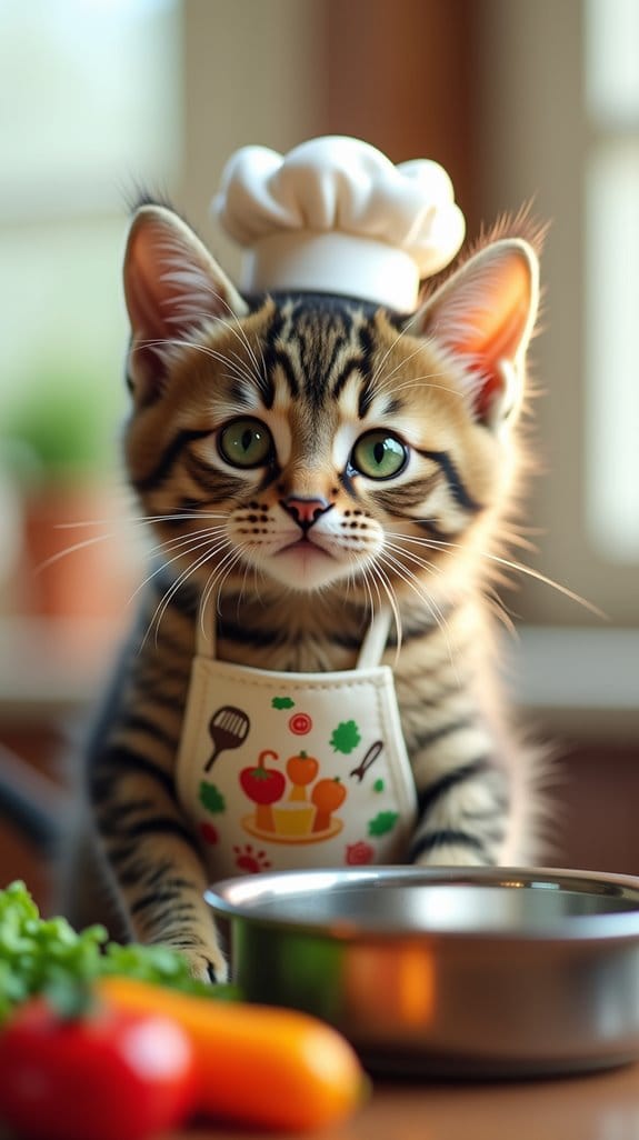 adorable feline culinary costume