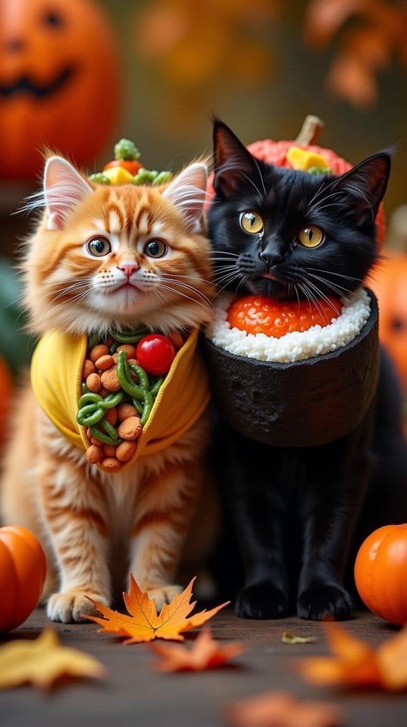 adorable food themed cat costumes