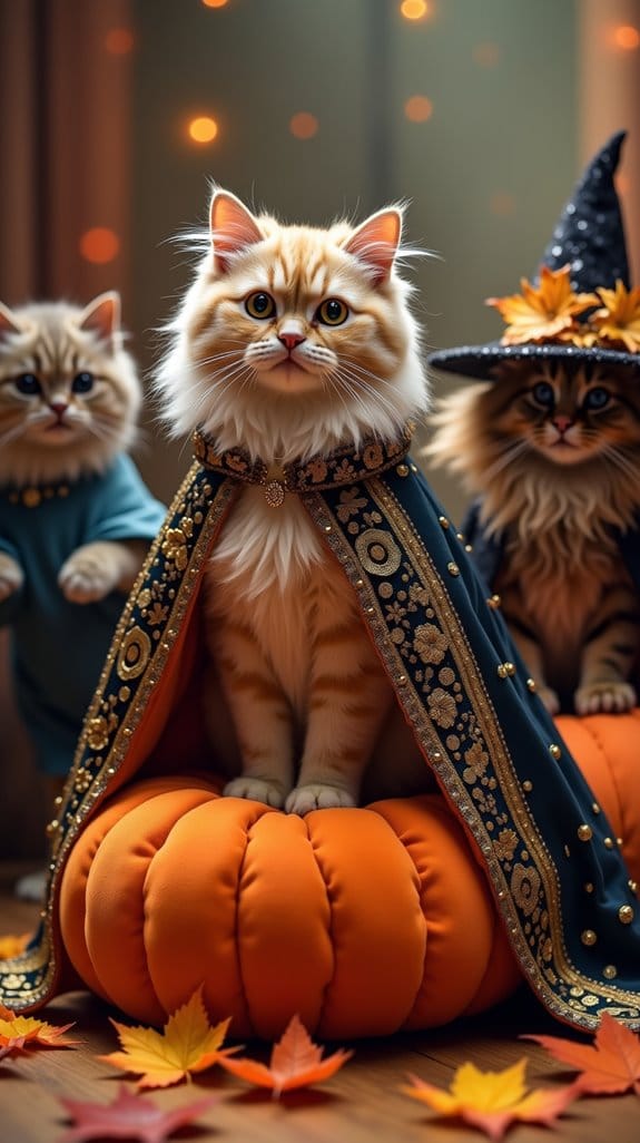 autumn themed cat costumes