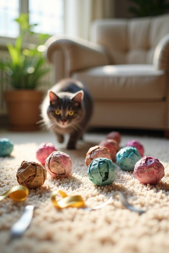 budget friendly diy cat toy