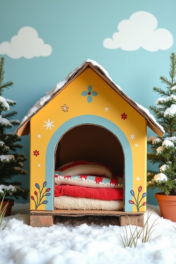 cardboard cat cottage creation