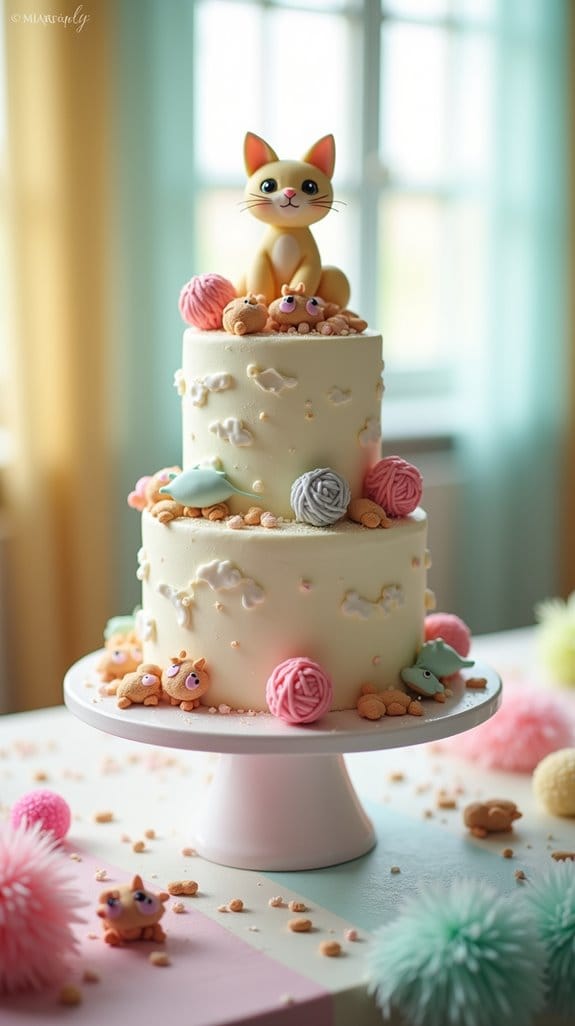cat toy birthday cake