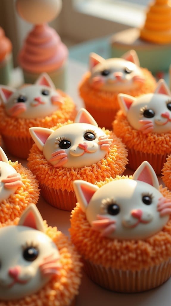 charming cat themed cake design