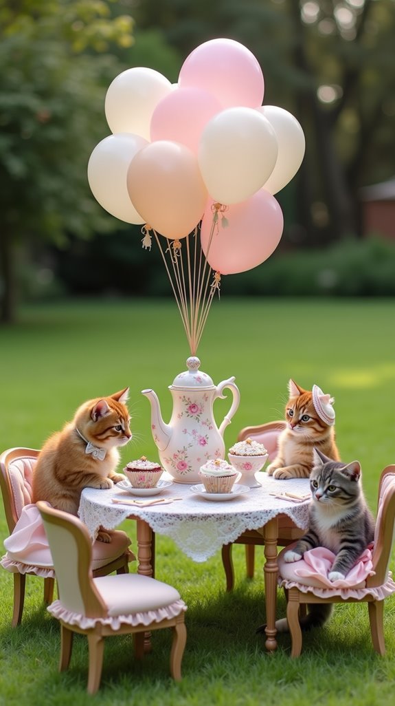 charming feline tea celebration
