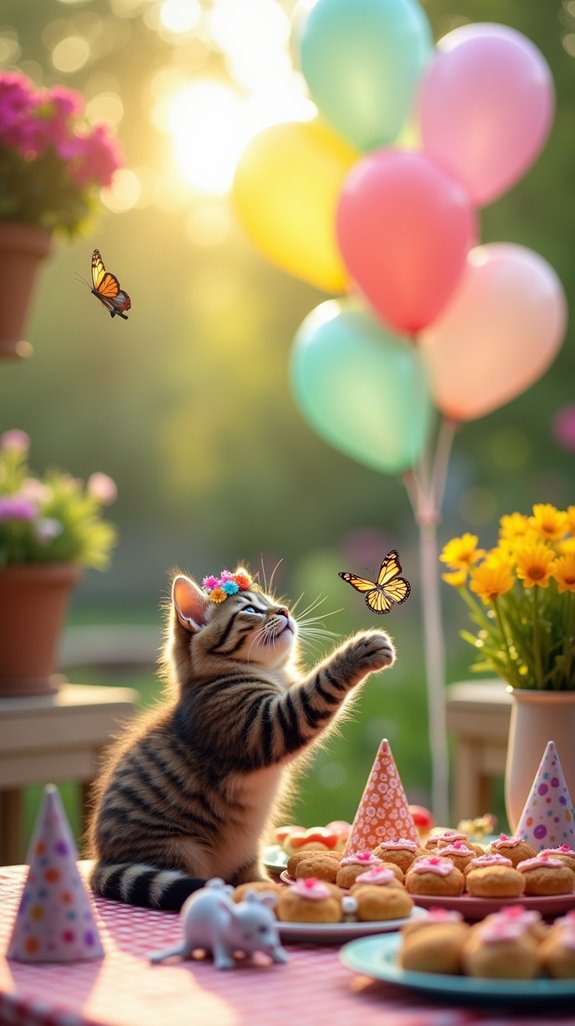 charming outdoor cat celebration