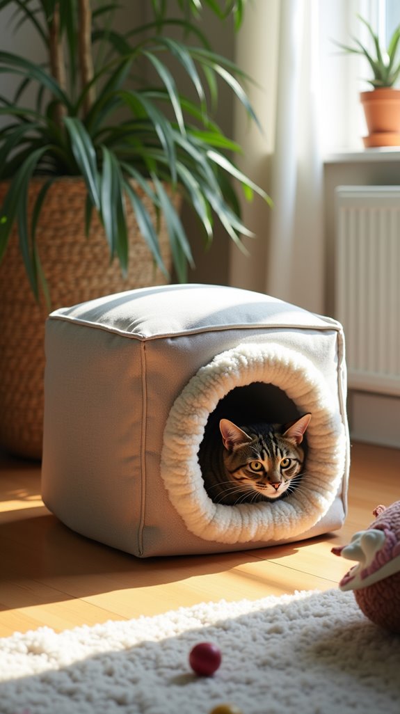 cozy cat hideout ottoman