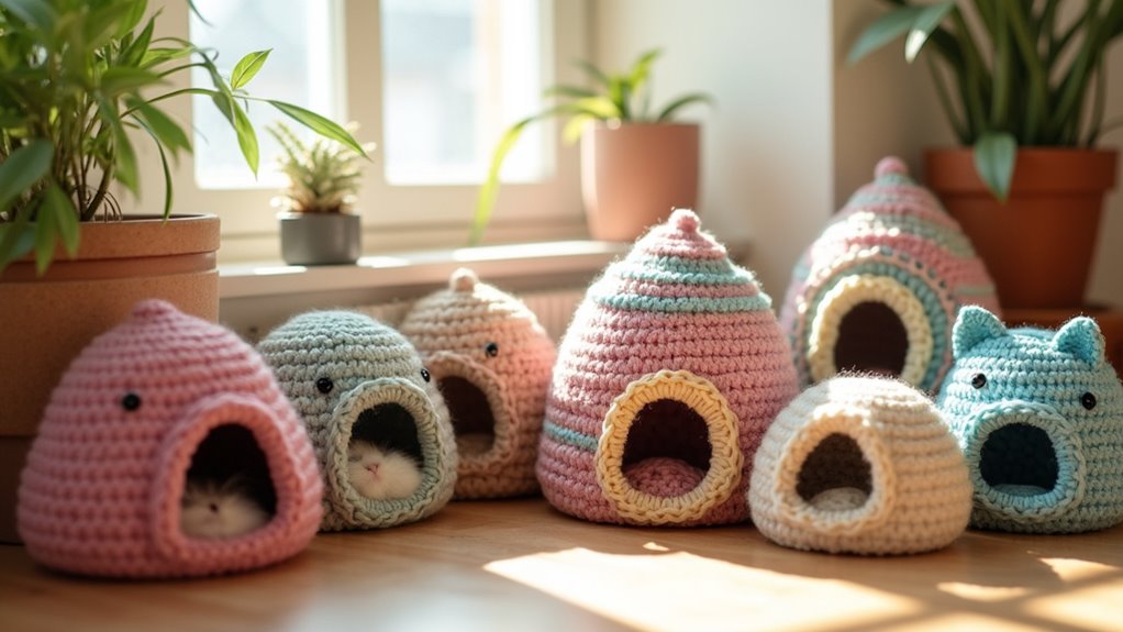 cozy crochet cat habitats