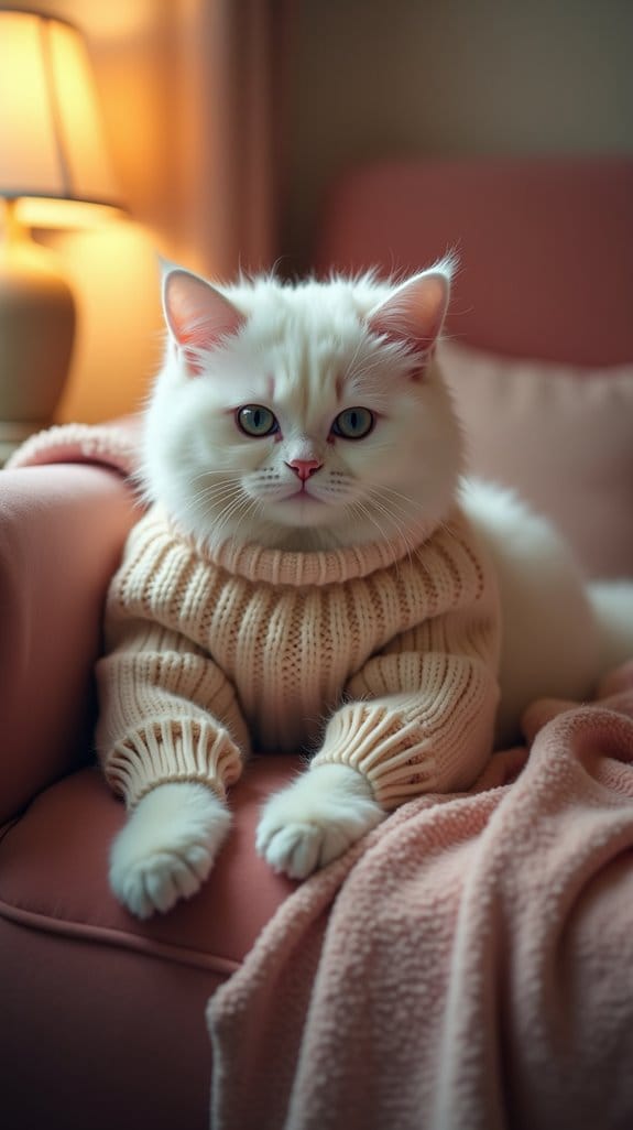 cozy crying cat sweater