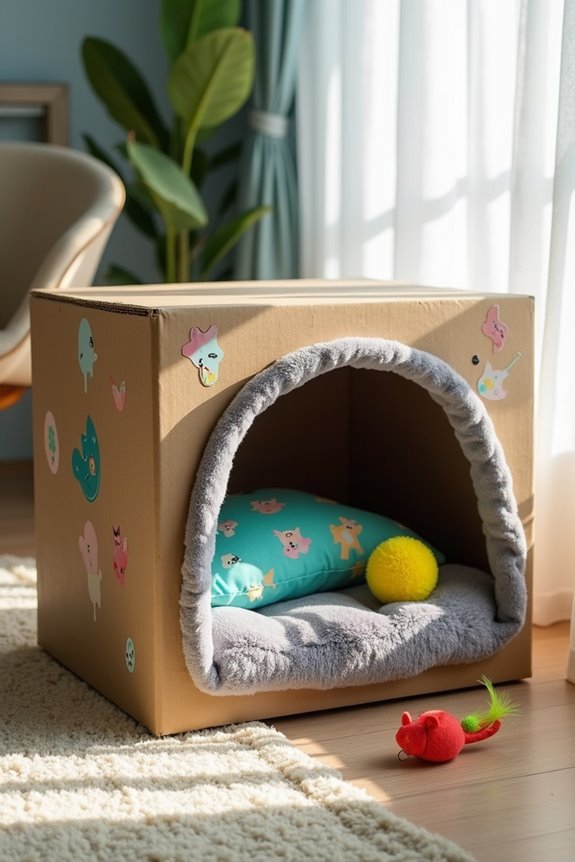 cozy diy cat bed project