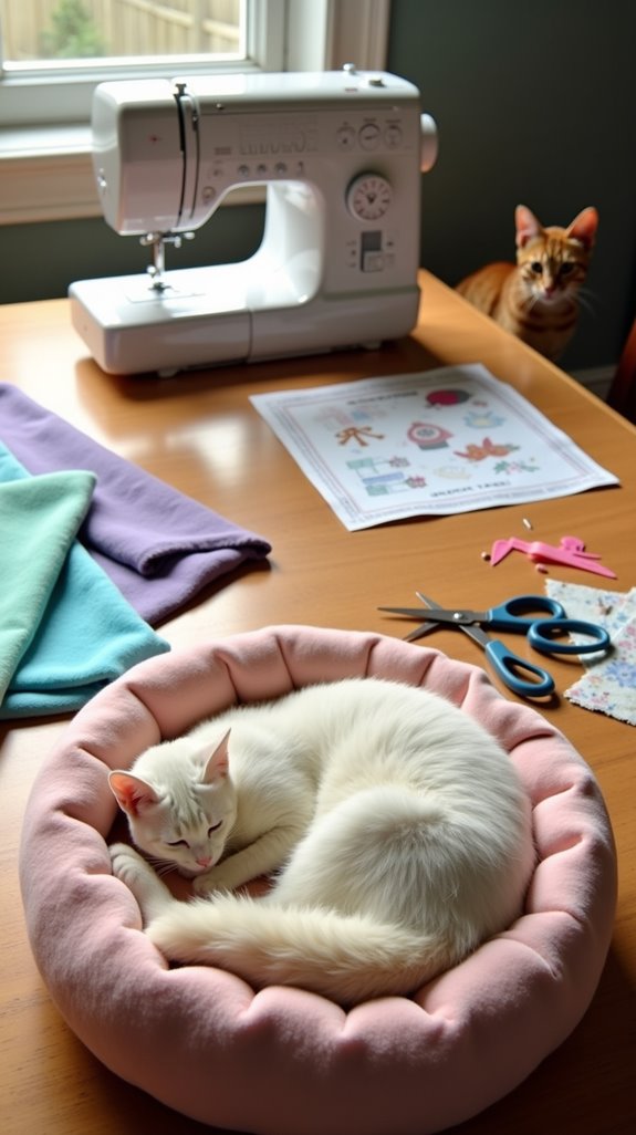 cozy fleece cat bed
