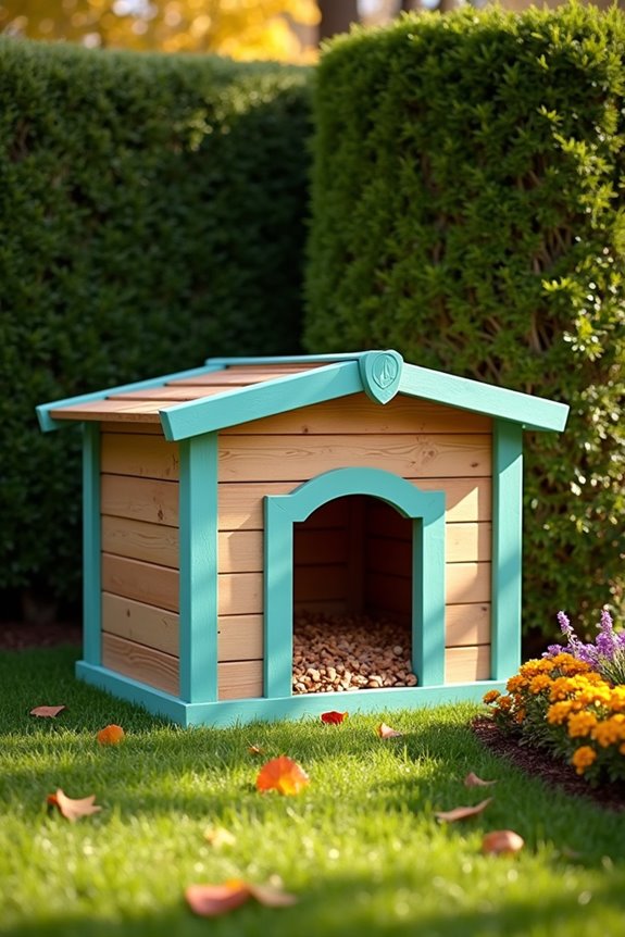 cozy insulated wooden cat shelter