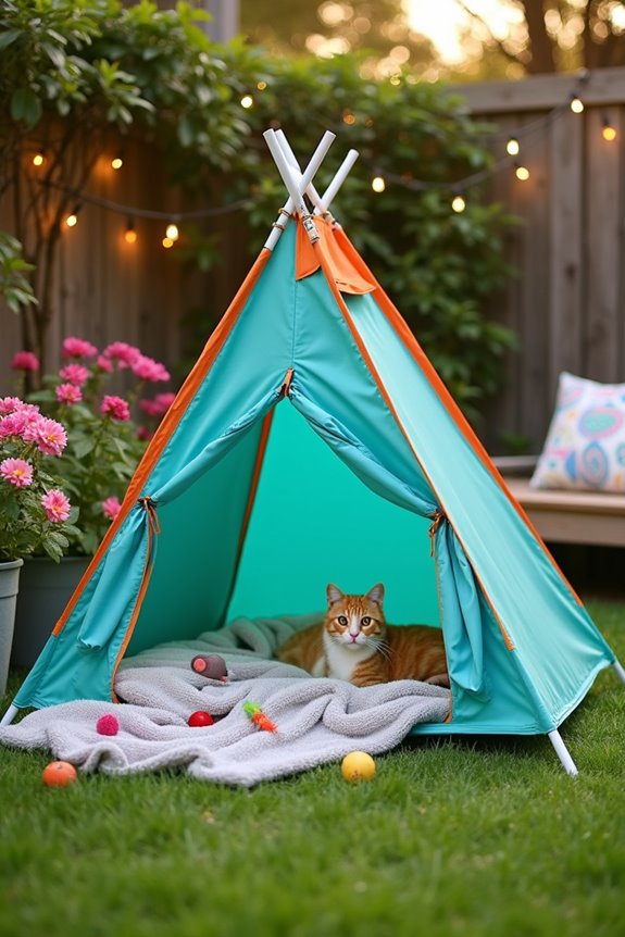 cozy outdoor cat sanctuary