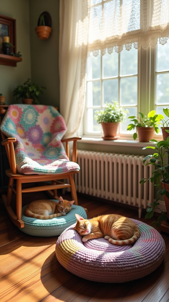 cozy patchwork cat retreat