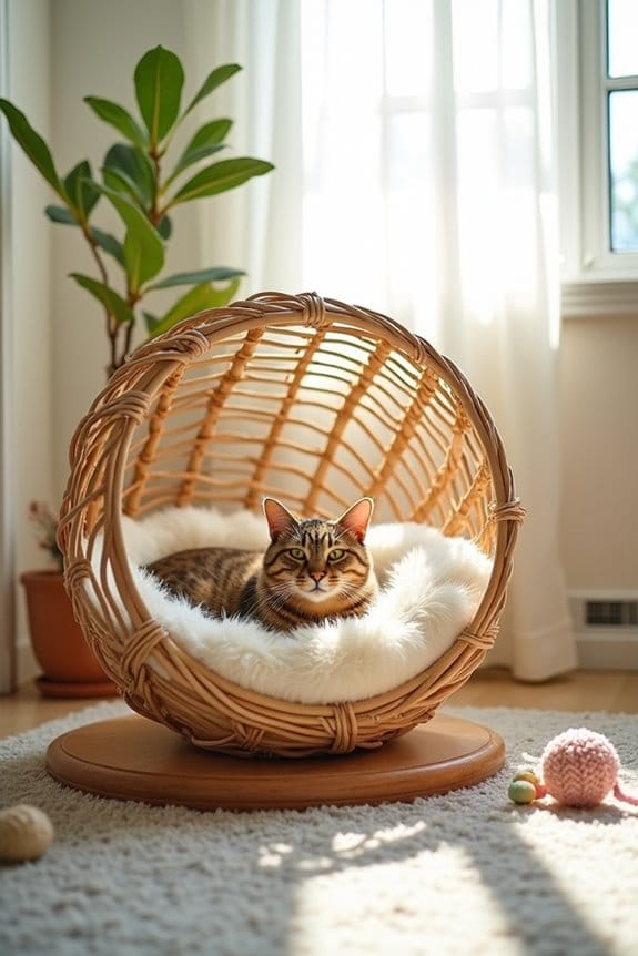 cozy stylish cat bed