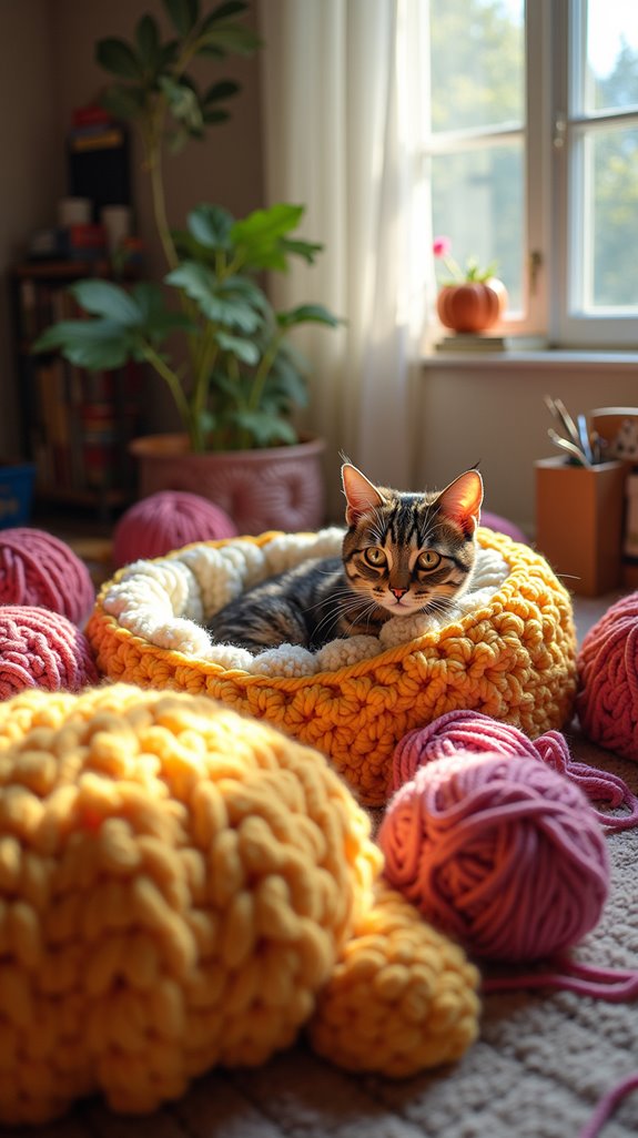 cozy stylish cat bed