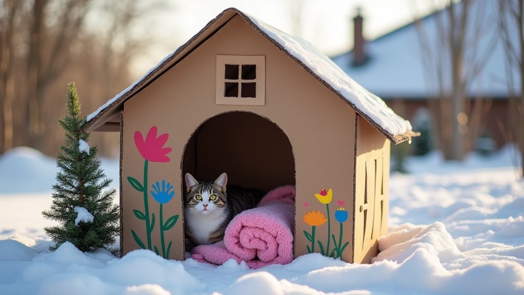 cozy winter cat shelters