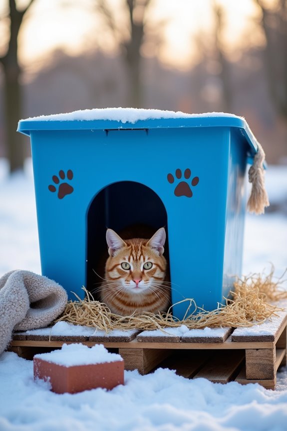 cozy winter shelter for cats