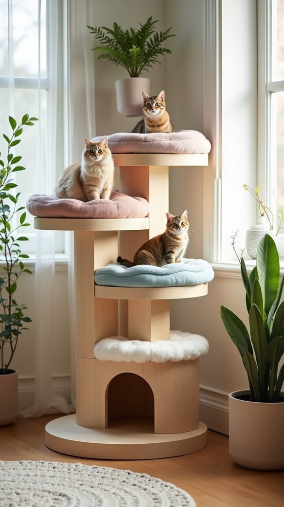 customizable multi level cat tower