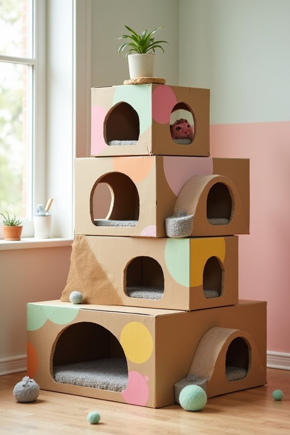 diy cardboard cat tower