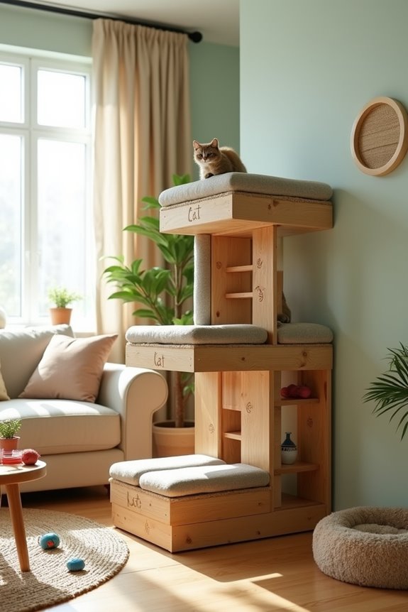 diy cat climbing playground
