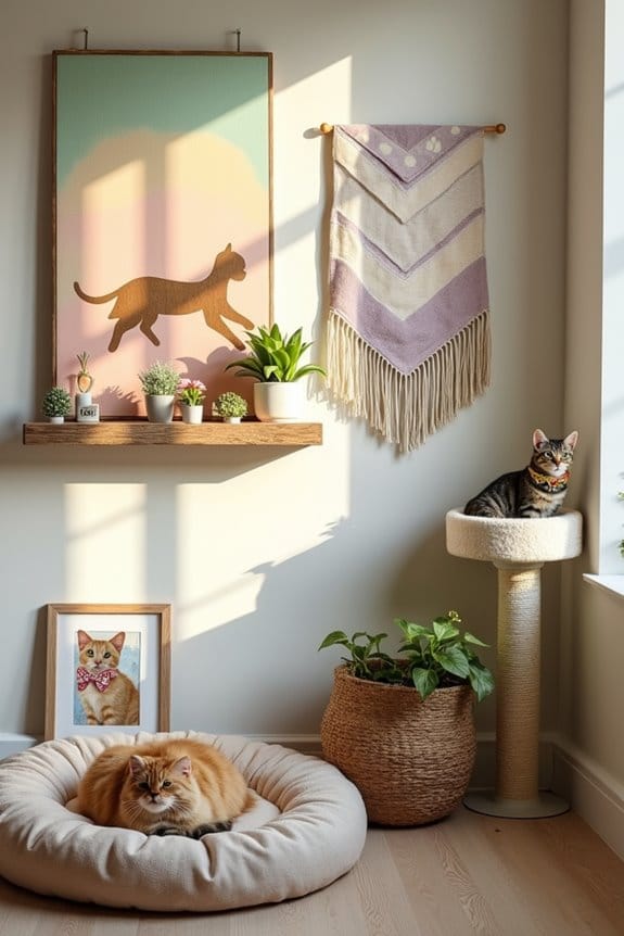 diy cat themed artwork project
