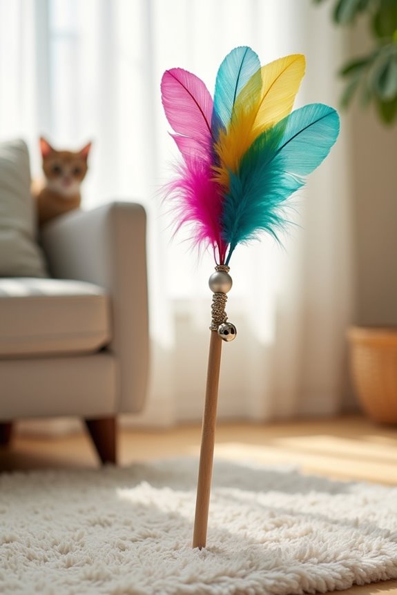 diy feather wand toy