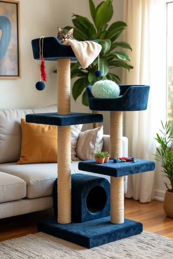 diy multi level cat gym