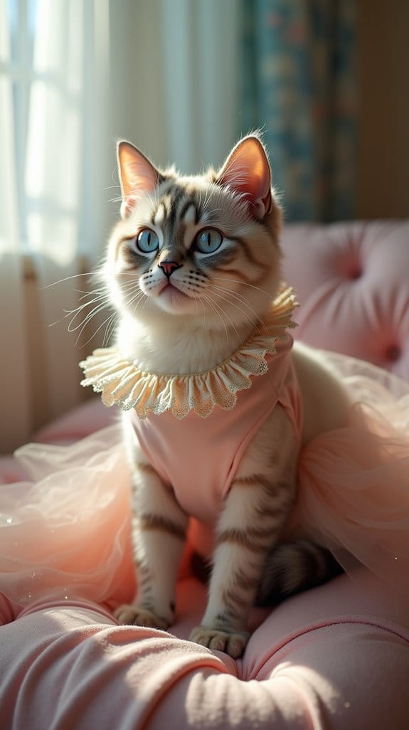 elegant crying cat fashion