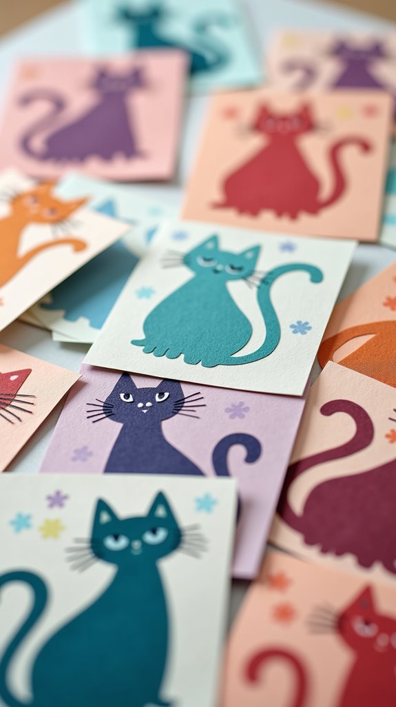 elegant feline celebration cards
