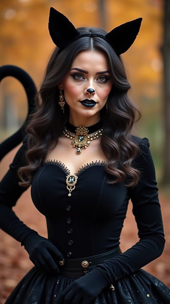 elegant feline princess costume