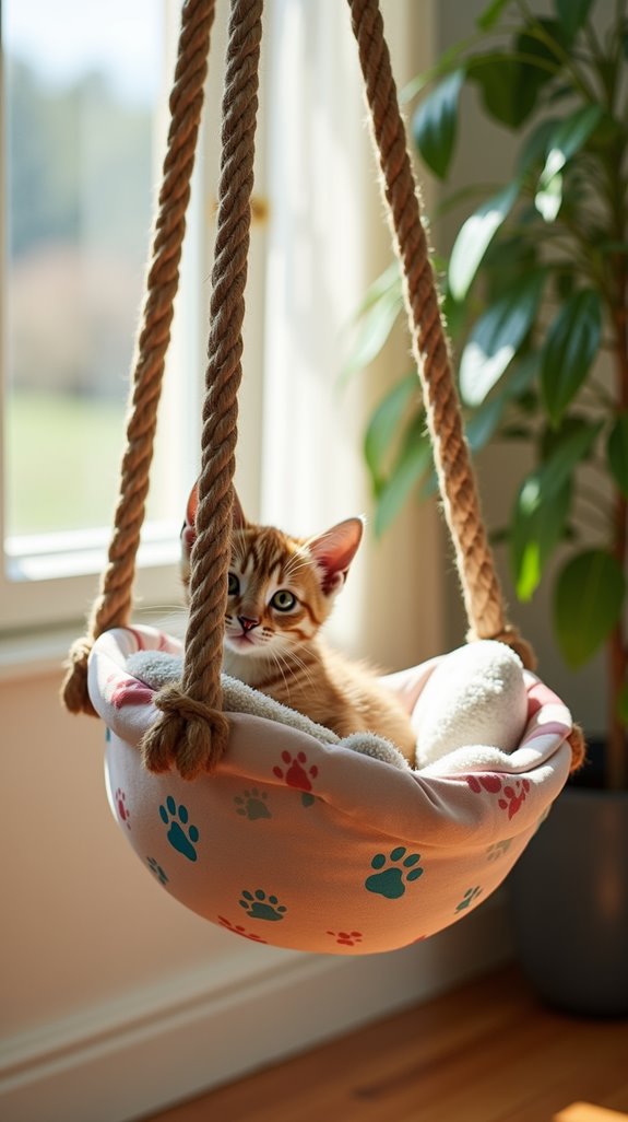 elevated cozy cat lounging