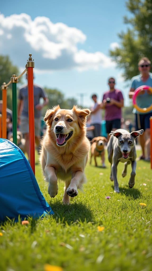 engaging dog agility course